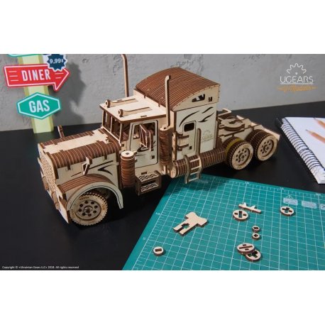 Пазл 3D Ugears механический Тягач VM-03 541 дет (70056)
