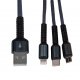 Кабель LP 3в1 USB 3.0 to Type-C/Lightning/Micro-USB 1.2m Black (C20CM) Кабель LP 3в1 USB 3.0 to Type-C/Lightning/Micro-USB 1.2m Black (C20CM)