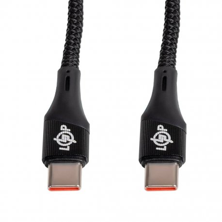 Кабель LP Type-C to Type-C 65W 1м Black (C201MCI)