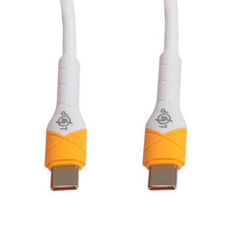 Кабель LP Type-C to Type-C 65W QC 1m White (C651MC2)