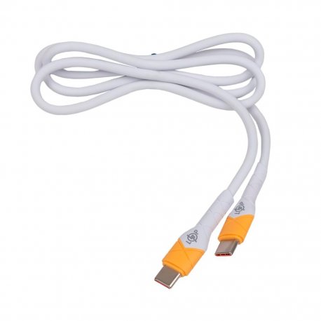 Кабель LP Type-C to Type-C 65W QC 1m White (C651MC2)