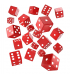 Набор кубиков Full Pack of D6: Red&White (S20606)
