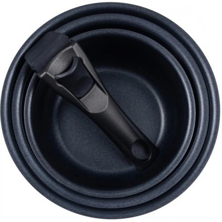 Набор ковшей Bergner Click & cook (3 шт) Black/Red (BG-31608-RD)