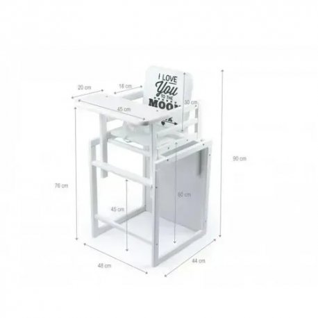 Стульчик для кормления Ommi Color White (ST-286WT)