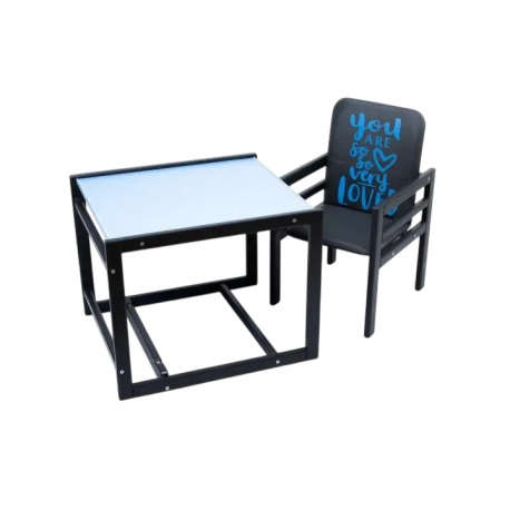 Стульчик для кормления Ommi Graphite Blue (ST-292BLC)