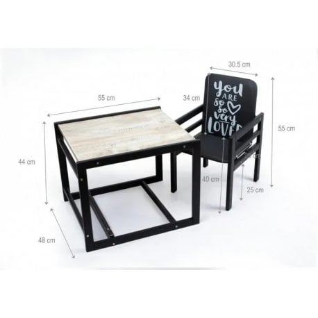 Стульчик для кормления Ommi Graphite Klondike Oak (ST-292BLC)