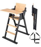 Стульчик для кормления Ommi Step Up Graphite Natural Wood (ST-351SGN)