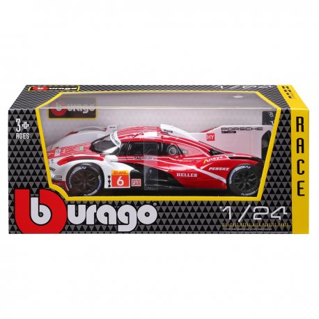 Автомодель Bburago Porsche 963 1:24 Red/White (18-28042)