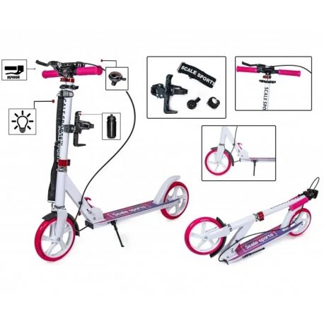 Самокат Scale Sports SS18 З LED-ліхтариком Pink (1188131797)