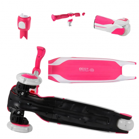 Самокат детский Best Scooter MAXI съемный руль Pink (MX-70908)