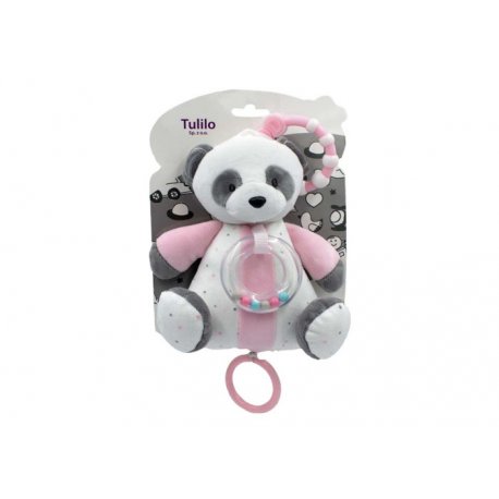 Іграшка підвіска Tulilo Панда музична 18см Pink/White (9031)