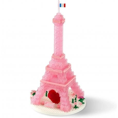 Конструктор EIFEL TOWER LED Эйфелева башня розовая (P1025)