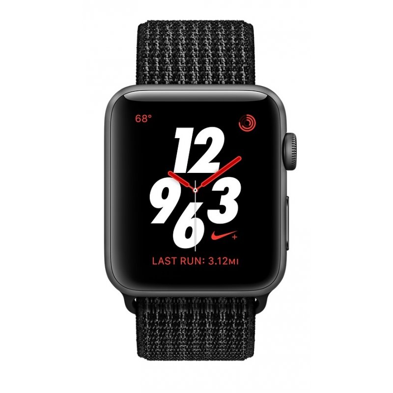 Apple Watch Series 3 Nike+ 42mm (GPS+LTE) Space Gray Aluminum Case with Black/Pure Platinum Nike
