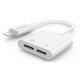 Адаптер Hoco LS5 Dainty 2 in 1 Lightning