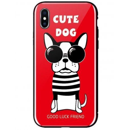 Чeхол WK для Apple iPhone XS (WPC-087) Cute Dog Red