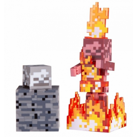Игровая фигурка Jazwares Minecraft Скелет в огне серия 4 (19974M)