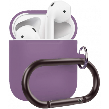 Чехол Silicone Case для Apple AirPods 2 with Carbine Lavender Gray