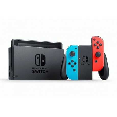 Nintendo Switch with Neon Red and Neon Blue Joy-Con (Обновлённая версия) HAC-001(-01) 