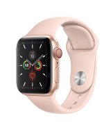 Apple Watch Series 5 40mm (GPS+LTE) Gold Aluminum Case with Pink Sand Sport Band (MWWP2)