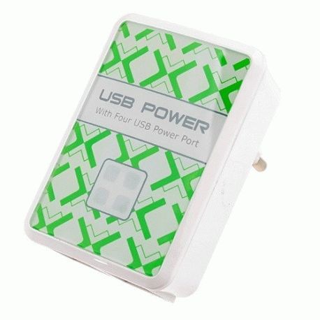 Зарядка 4 port USB Charger для iPod/iPhone/Samsung/HTC