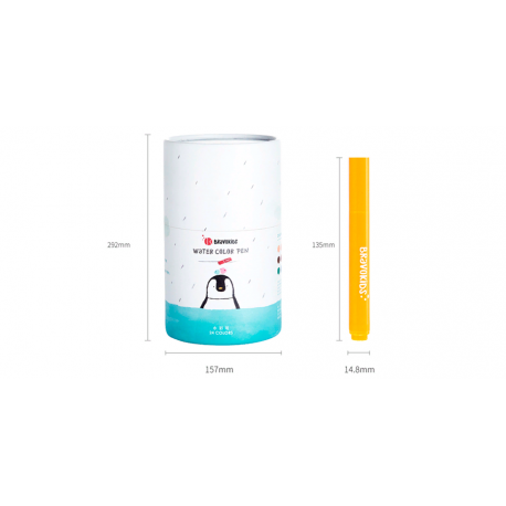 Фломастеры Xiaomi BravoKids Water Color Pen (24 цвета) (простые+водные)
