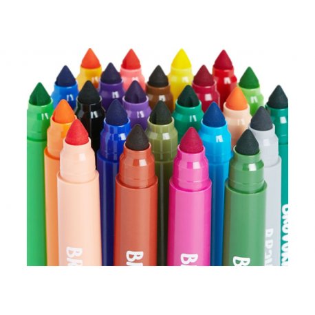 Фломастеры Xiaomi BravoKids Water Color Pen (24 цвета) (простые+водные)