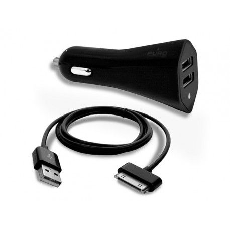 Автомобильное зарядное устройство Puro Car charger 2 USB Black