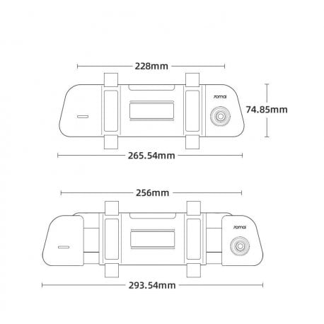 Видеорегистратор Xiaomi 70Mai Rearview Dash Cam Wide (Midrive D07)