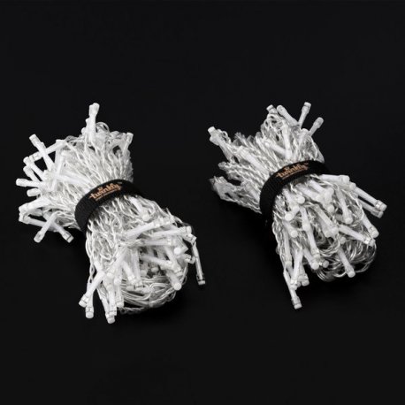 Умная LED Гирлянда Twinkly Icicle AWW 190, BT+WiFi, Gen II, IP44 кабель прозрачный (TWI190GOP-TEU)