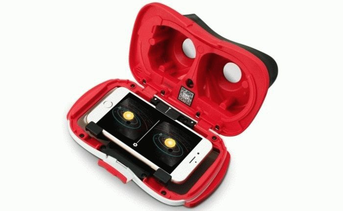 Расположение iPhone в VR-очках View Master
