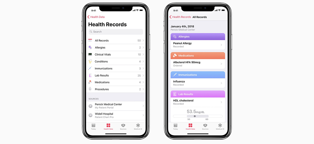 iOS 11.3 Health Records