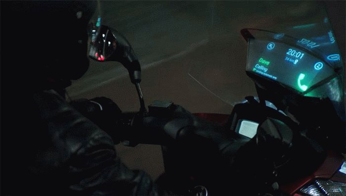 Smart Windshield на мотоцикле