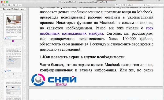 Файл PDF с водяным знаком