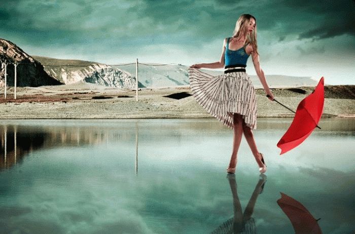 Зонт Blunt красного цвета